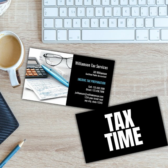 Income Tax Preparation Services Business Card (Creator Uploaded)