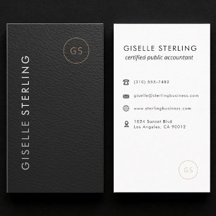 Income Tax Preparer CPA Accountant Faux Leather Business Card