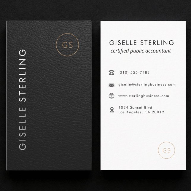 Income Tax Preparer CPA Accountant Faux Leather Business Card (Creator Uploaded)