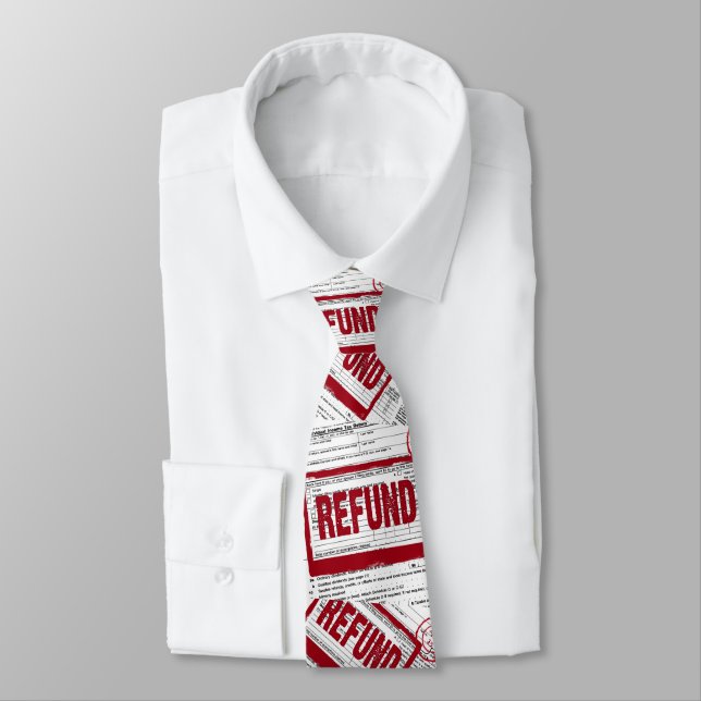 Income Tax Red Refund stamp Tie (Tied)