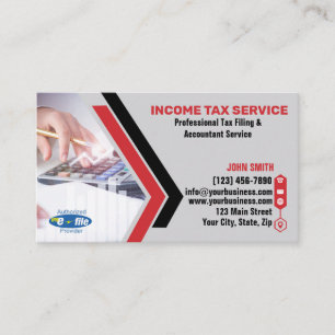Income Tax Service Business Cards