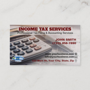 Income Tax Service Business Cards