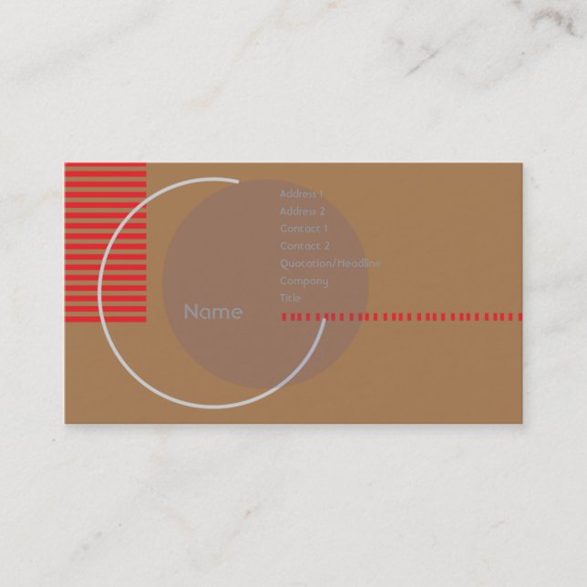 Incomplete Circle - Business Business Card (Front)