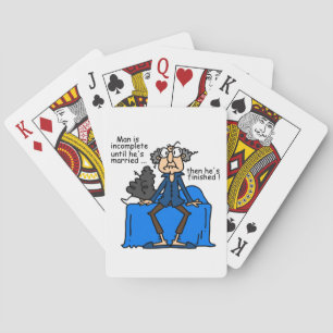 Incomplete Then Finished Marriage Humour Playing Cards