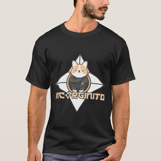 Incorginito   Corgi Dog Ninja Joke Pun Tee (Front)