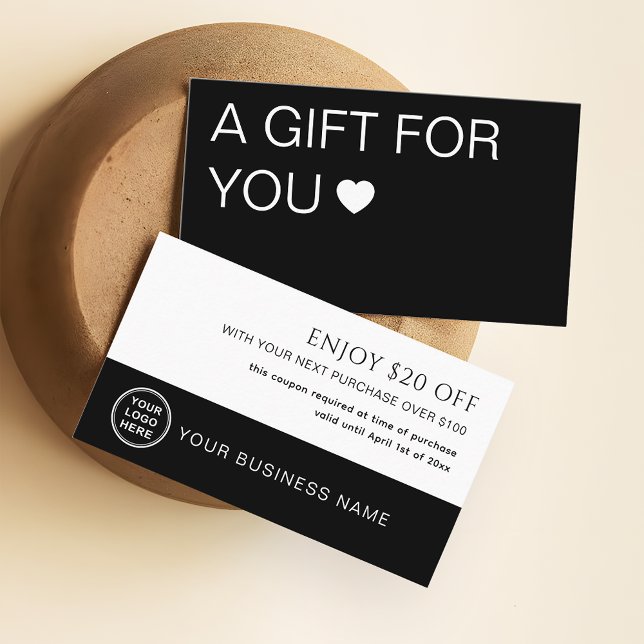 Increase Repeat Customers Modern Gift Voucher Discount Card (Creator Uploaded)
