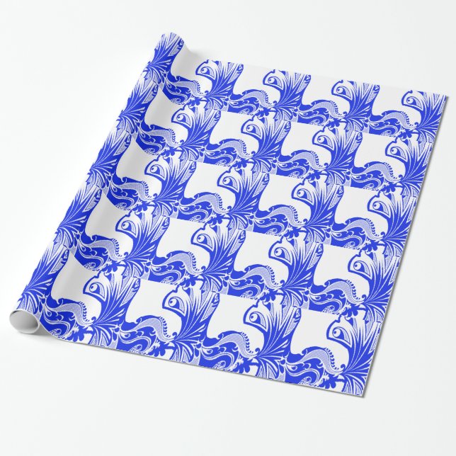 INCREDIBLE IN BLUE WRAPPING PAPER (Unrolled)
