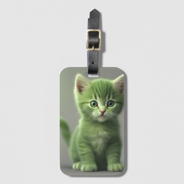 Incredible Kitten Luggage Tag (Front Vertical)
