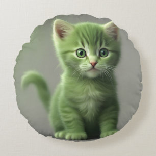 Incredible Kitten Round Cushion