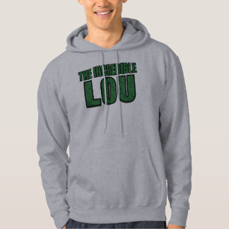 Incredible Lou - Green Brick Pattern Typography Hoodie