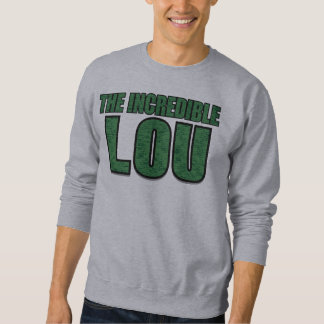Incredible Lou - Green Brick Pattern Typography Sweatshirt