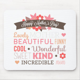 Incredible Mum Happy Mother's Day Mousepad