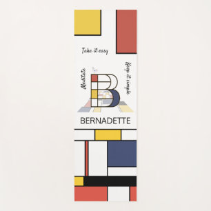 Incredible Neoplasticism Art Monogram. Letter B Yoga Mat