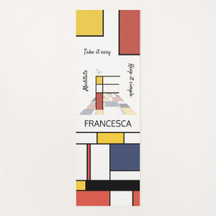 Incredible Neoplasticism Art Monogram. Letter F Yoga Mat