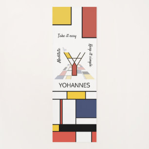 Incredible Neoplasticism Art Monogram. Letter Y Yoga Mat