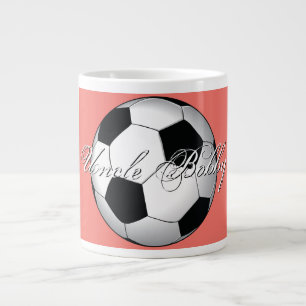 Incredible Soccer Sport Budget Monogram Large Coffee Mug