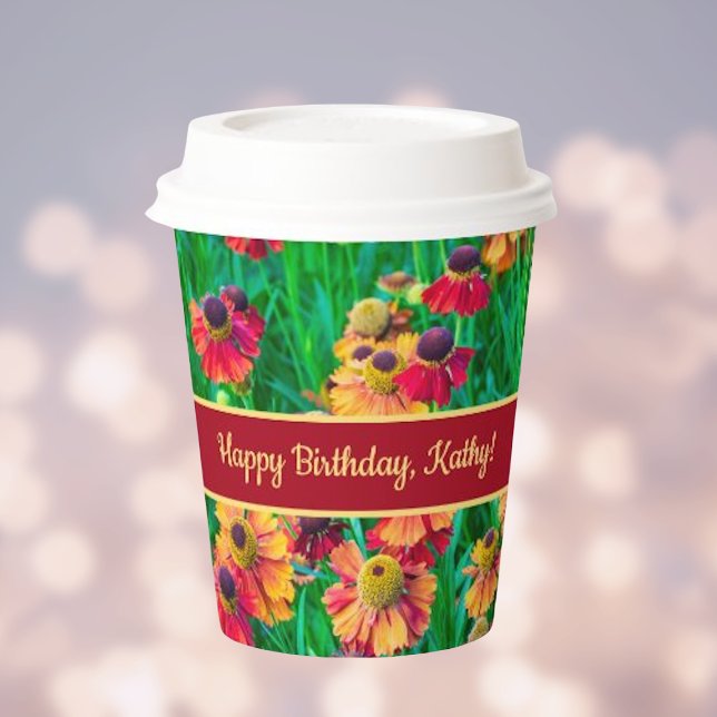 Incredibly Cheery Red and Yellow Helenium Paper Cups (Creator Uploaded)