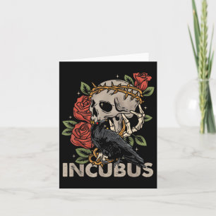 Incubus Crow Left Skull Flower Halloween Costume  Card