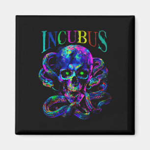 Incubus Skull And Snakes Halloween Gothic Style Magnet