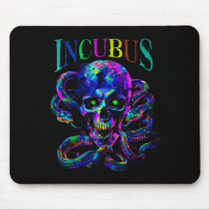 Incubus Skull And Snakes Halloween Gothic Style Mouse Pad