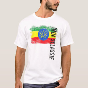 Inda Selassie Ethiopia Flag For Ethiopians Men Wom T-Shirt