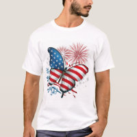  Independence 4th of July Red,White,Blue Butterfly
