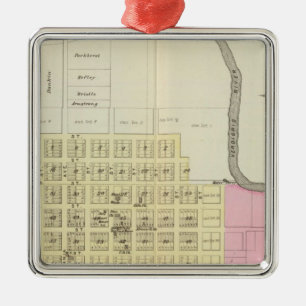 Independence, Coffeyville and Havana, Kansas Metal Tree Decoration