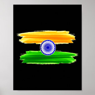 Independence Day 15 August 1947 Indian Flag Patrio Poster