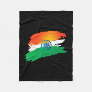 Independence Day 15 August Indian Flag Patriotic Fleece Blanket