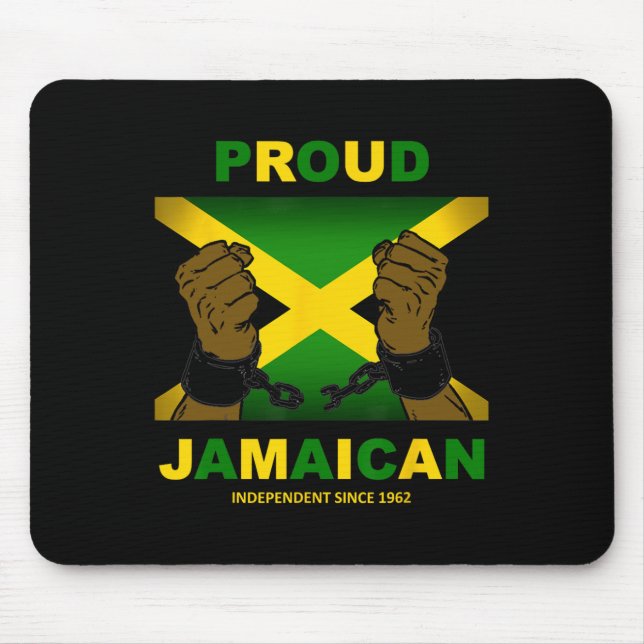 Independence Day 2024 - Proud Jamaican  Mouse Pad (Front)