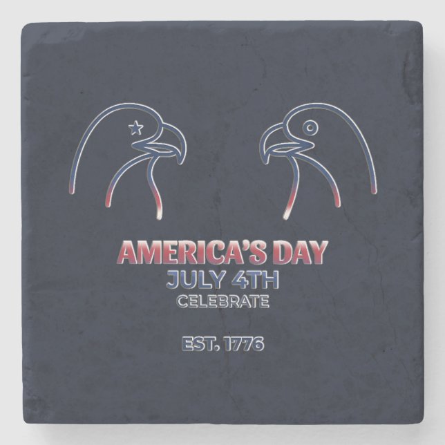Independence Day 2026 Stone Coaster (Front)