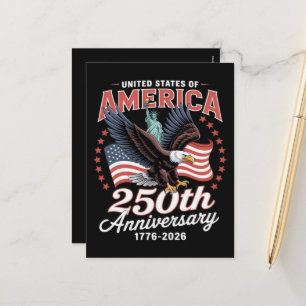 Independence Day 250th Anniversary USA  Holiday Postcard