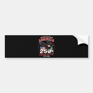 Independence Day 250th Anniversary USA Patriotic Bumper Sticker