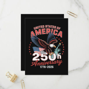 Independence Day 250th Anniversary USA Patriotic Invitation Postcard