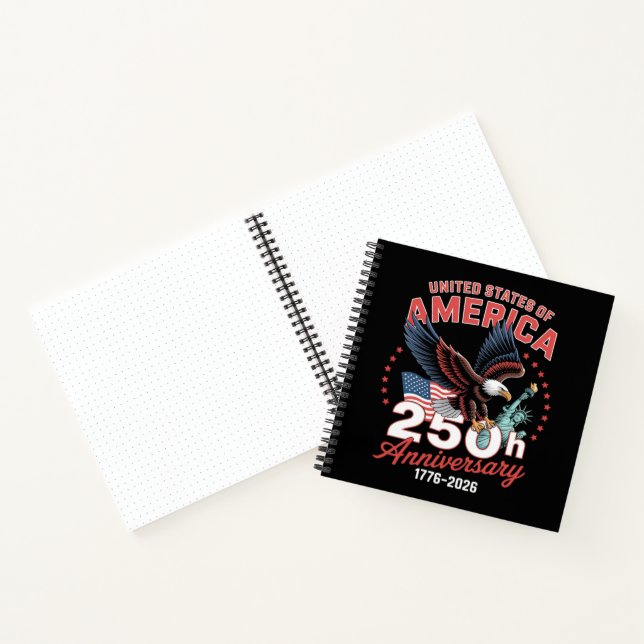 Independence Day 250th Anniversary USA Patriotic  Notebook (Inside)