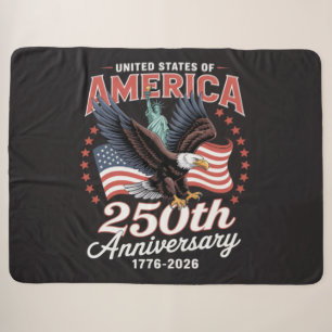 Independence Day 250th Anniversary USA Sherpa Blanket