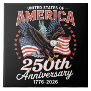 Independence Day 250th Anniversary USA Tile