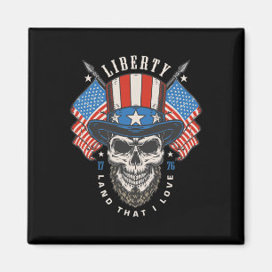 Independence Day 4th July Usa Flag America Liberty Magnet