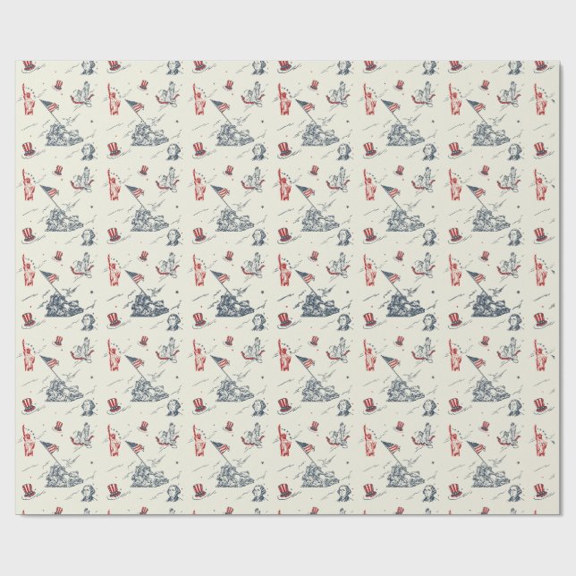 Independence Day 4th July Wrapping Paper (Flat)