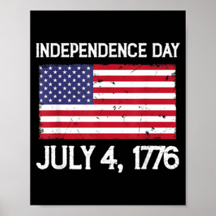 Independence Day 4th Of July American USA Flag Poster
