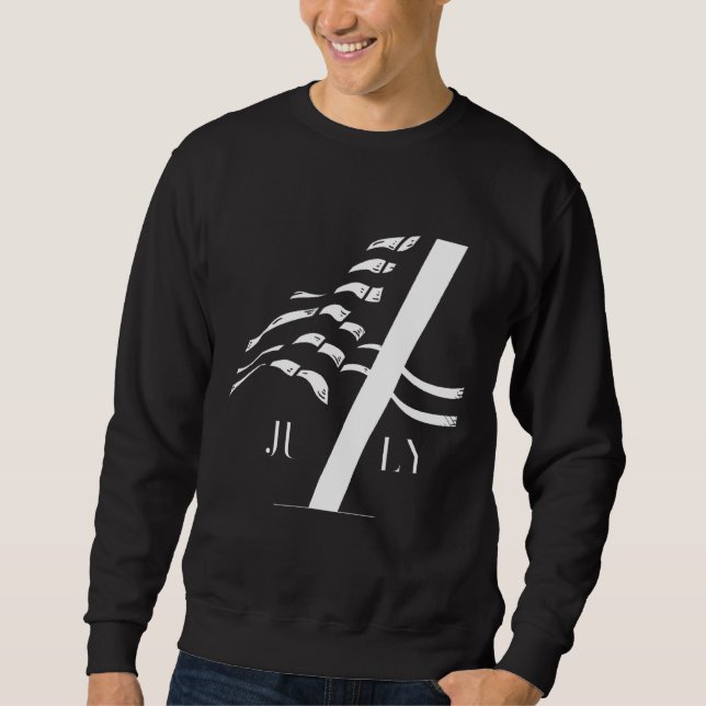 Independence Day 4th Of July Flag Design Sweatshirt (Front)