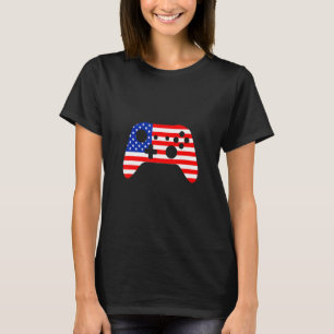 Independence Day 4th Of July Gamer Controller Desi T-Shirt