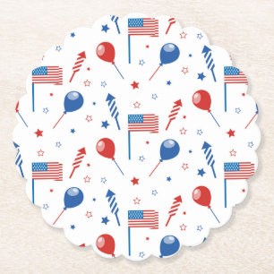 Independence Day 4th of July Paper Plate Coaster
