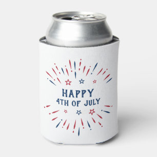 Independence Day 4th Of July Patriotic American Can Cooler