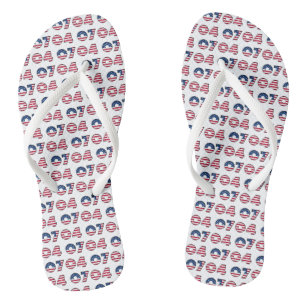 Independence Day 4th of July Stars and Stripes USA Jandals