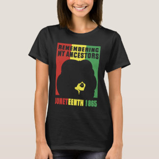 Independence Day Afro Melanin Natural Hair Junenth T-Shirt