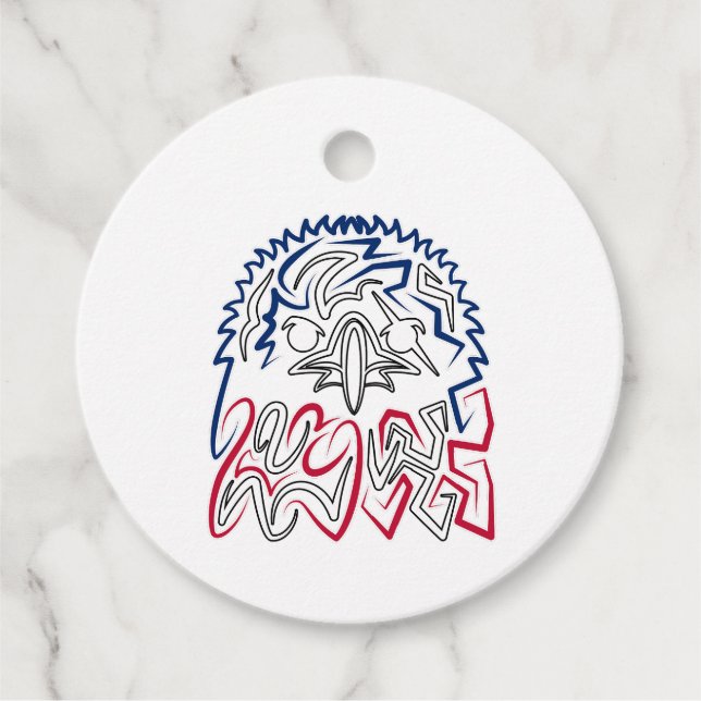 Independence Day American Eagle Favour Tags (Front)
