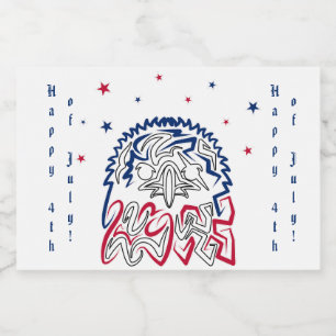 Independence Day American Eagle Liquor Bottle Label