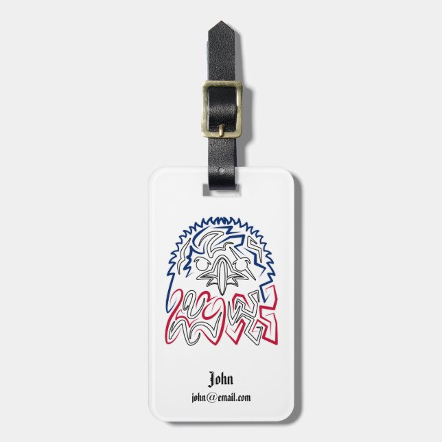 Independence Day American Eagle Luggage Tag (Front Vertical)