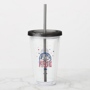 Independence Day American Eagle Stars Acrylic Tumbler
